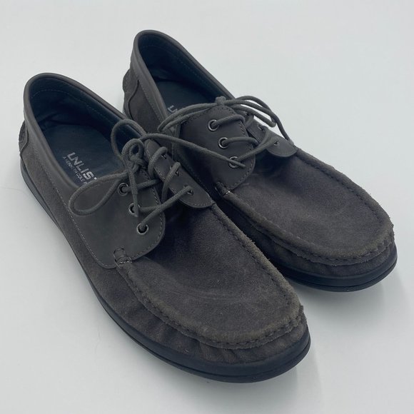 Kenneth Cole Unlisted Men's Back Up Plan Boat Lace-Up Shoes Gray Size 9.5 M - Picture 1 of 10